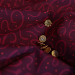 Viscose twill Tchin-tchin - Burgandy - Calissone