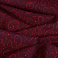 Twill de viscose Tchin-tchin - Burgandy - Calissone