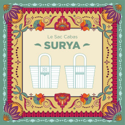 Patron pochette Sac cabas Surya - Holi Summer - Calissone