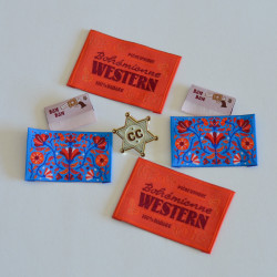 Etiquettes Bohémienne Western (lot de 6 + 1 pin's) - Calissone