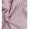 Coton rayures Shiny - Parme - Calissone