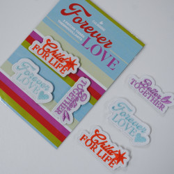 Patchs tissés thermocollants "Forever Love" (3 écussons) - Calissone