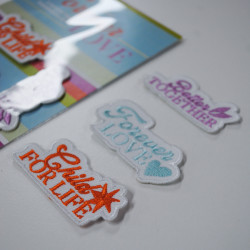 Patchs tissés thermocollants "Forever Love" (3 écussons) - Calissone