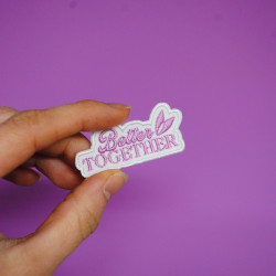 Patchs tissés thermocollants "Forever Love" (3 écussons) - Calissone