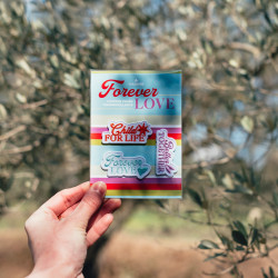 Patchs tissés thermocollants "Forever Love" (3 écussons) - Calissone