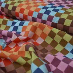 Popeline de Viscose Checker - Sunday - Calissone