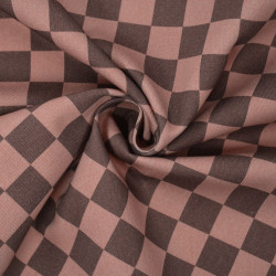 Gabardine Checker marron - Tuesday - Calissone