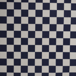 Gabardine Checker bleu marine - Thursday - Calissone