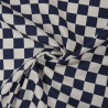 Gabardine Checker bleu marine - Thursday - Calissone