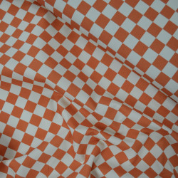 Gabardine Checker terracotta - Friday - Calissone