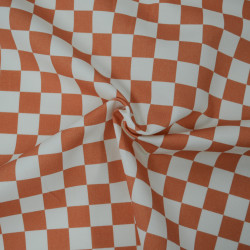 Gabardine Checker terracotta - Friday - Calissone