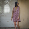 Gabardine Checker marron - Tuesday - Calissone