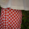 Gabardine Checker rouge et rose - Wednesday - Calissone