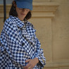 Gabardine Checker bleu marine - Thursday - Calissone