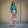 Gabardine Checker terracotta - Friday - Calissone