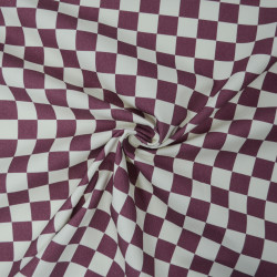 Gabardine Checker prune - Saturday - Calissone