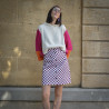 Gabardine Checker prune - Saturday - Calissone