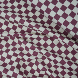 Gabardine Checker prune - Saturday - Calissone