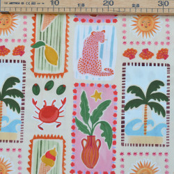 Cotton poplin - Sun Vibes - Calissone