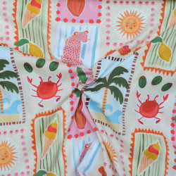 Cotton poplin - Sun Vibes - Calissone