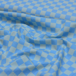 Popeline de coton - Checker summer - Calissone