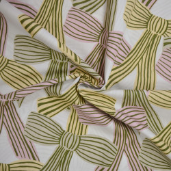 Bowed cotton poplin - Cream Bow - Calissone