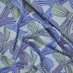 Bowed cotton poplin - Green Bow - Calissone