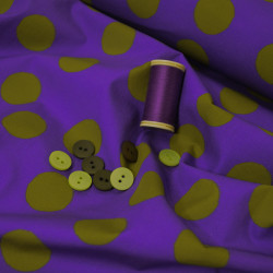 Popeline de coton - Purple Dot - Calissone