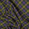 Tartan coton viscose Purple Mind - Calissone