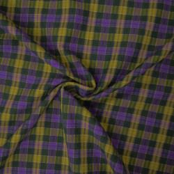 Tartan coton viscose Purple Mind - Calissone