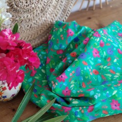 Popeline de Viscose - Summer garden (coupon) - Calissone