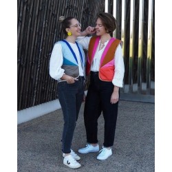 Patron Pochette Gilet patchwork - Sunset - Calissone