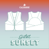 Patron Pochette Gilet patchwork - Sunset - Calissone